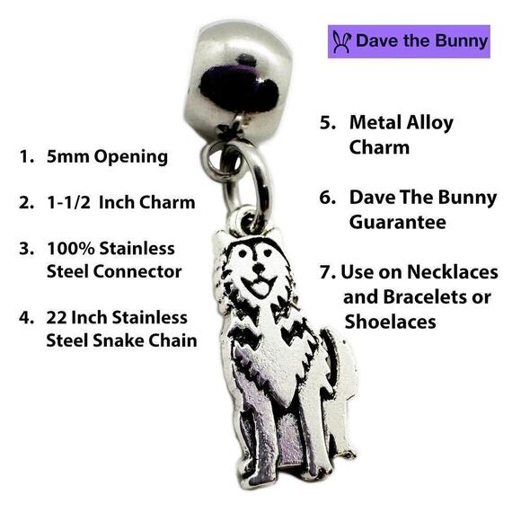 Husky Necklace with Siberian Husky Charm for Dog Lovers - Picture 2 of 7